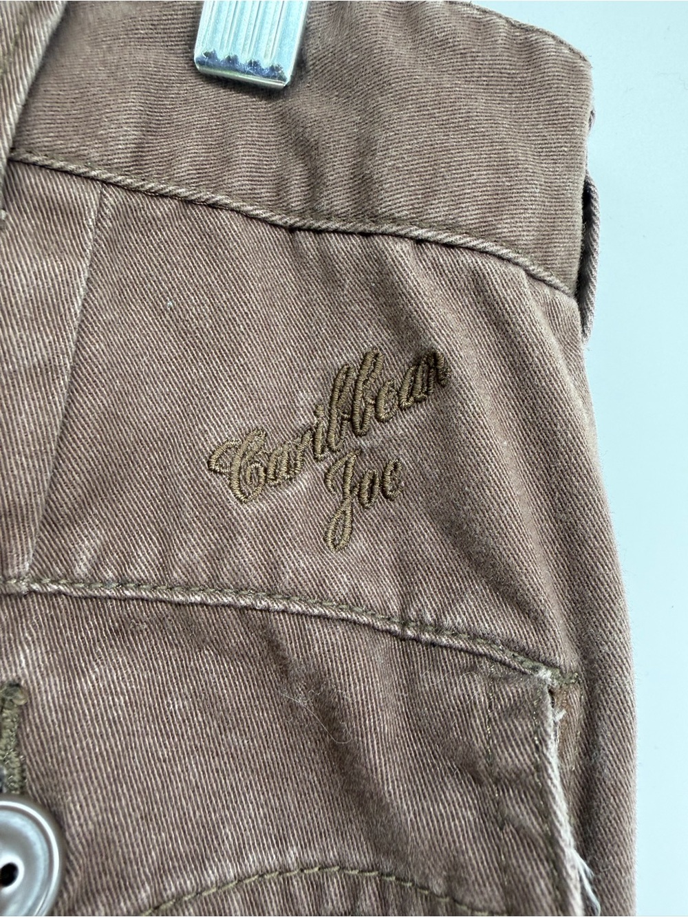 Caribbean Joe Mens Brown Cotton Twill Cargo Shorts Size 36 Island Supply Co - Picture 4 of 5